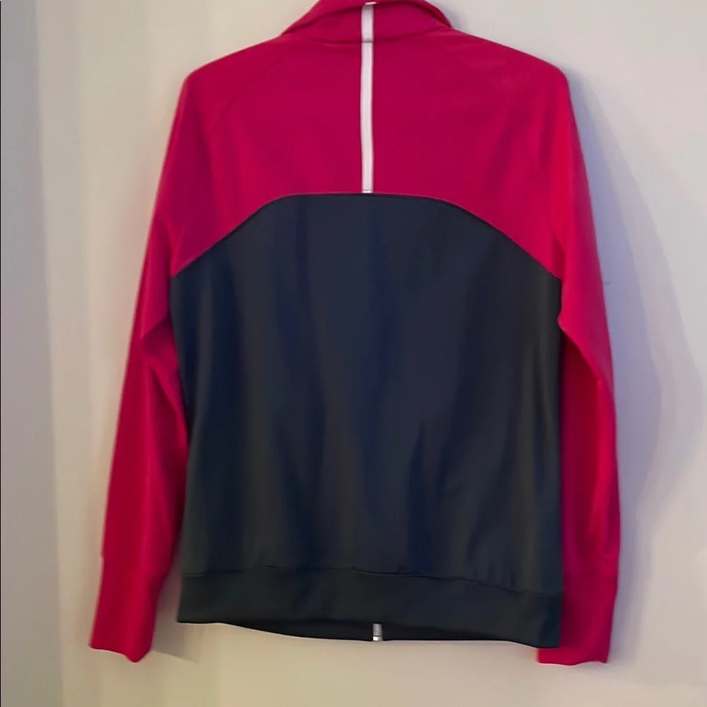 Reebok Black and Pink Bomber Jacket with Athletic Flair - Picture 2 of 4